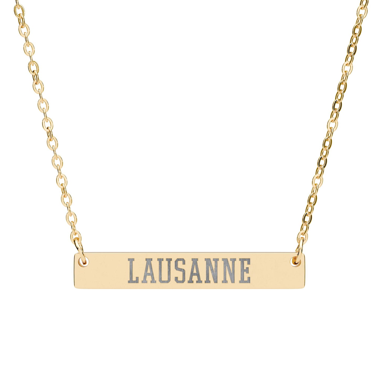 Horizontal Bar Necklace (Engraving)