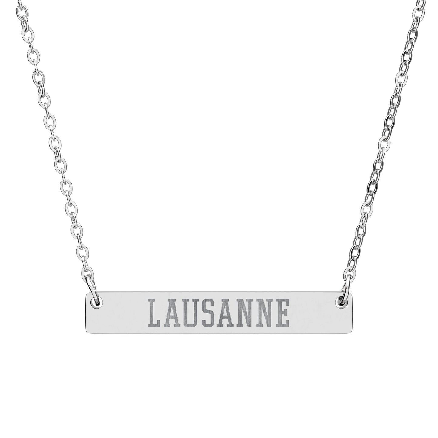 Horizontal Bar Necklace (Engraving)