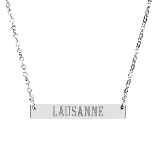 Horizontal Bar Necklace (Engraving)