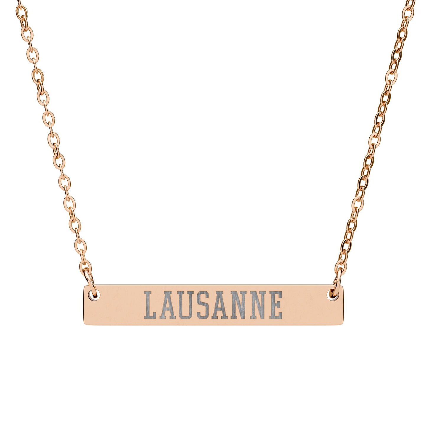 Horizontal Bar Necklace (Engraving)